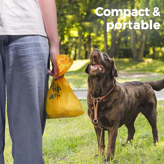 Dog Poop Bags Rolls Biodegradable 100% Leak Proof Dog Waste Bags -270 Count 18 Rolls - Cornstarch Based Doggie Poop Bag for puppy and Big Dogs(Lavender)