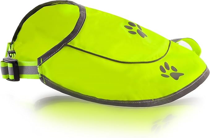 Dog Reflective Vest - Comfortable Jacket Safety Hunting, High Visibility for Dogs with Elastic Straps and Clasp Closure- Yellow, Small
