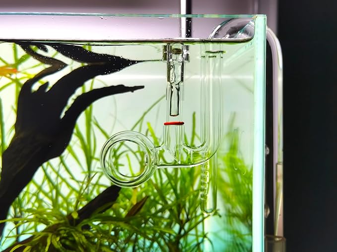Glass Lily Pipe Spin Outflow with Surface Skimmer for Aquarium Planted Tank (17mm for 16/22mm (5/8'' i.d.) tubing)