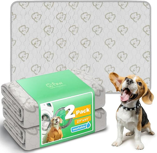 FXW Washable Pee Pads for Dogs, Puppy Pads with Super Absorbent, Specifically Designed for 42inch Cages, Rectangle, 41" x 27", 2 Packs