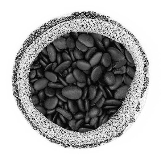 Royal Imports 2LBS River Rocks Decorative Ornamental Pebbles, Garden Landscaping Stones, Gravel Filler for Plants, Vases, Succulents, Home Decor, Aquariums, Crafting, Animal Habitat - Small Black
