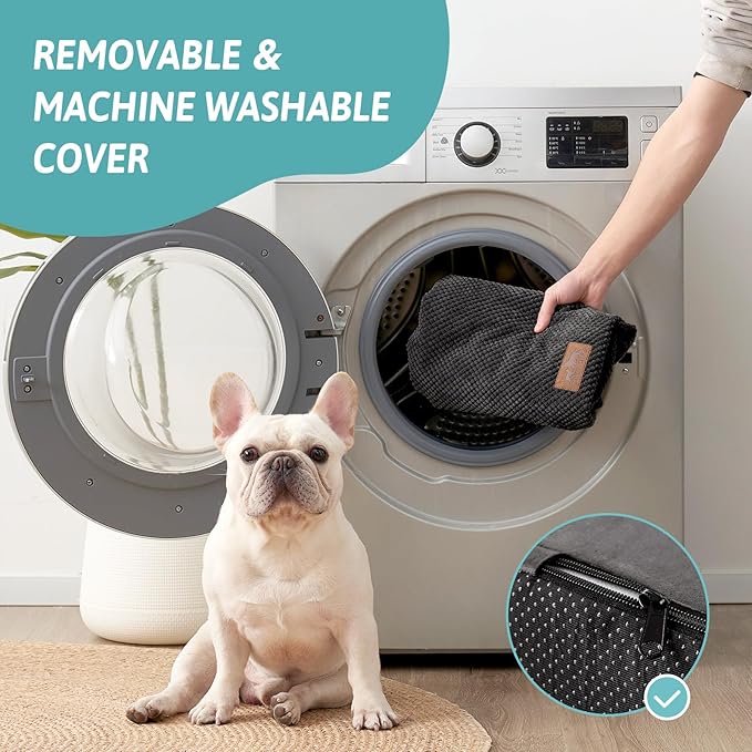 Extra Wide Dog Stairs with Tunnel, Detachable Large Pet Step for Small Medium Dog, Puppy or Cat, Ramp for High Bed, Couch, Sofa or Car, Stable, 19.7x33x22.4 inch, 5 Step, Black