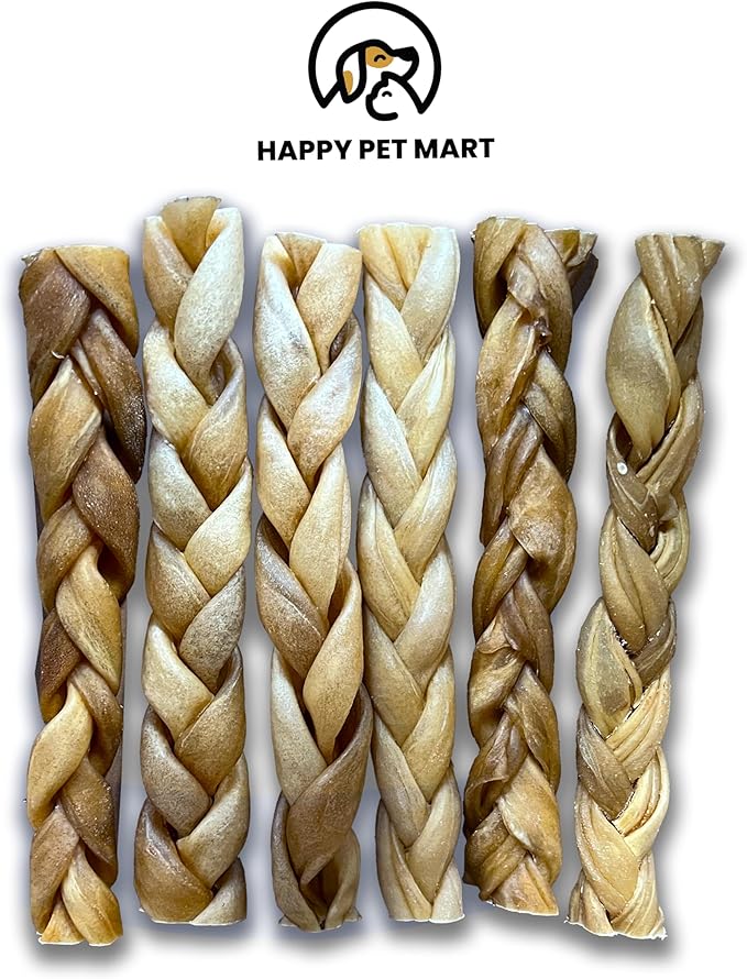 Odor-Free Super Braided Collagen Dog Chews (10-Inch). - Long-Lasting Bully Stick & Rawhide Alternative, Single Ingredient Chew Treat for Aggressive Chewers (Pack of 10)