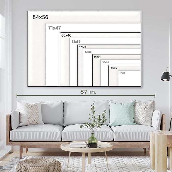 Nature Wall Art Prints - Ocean Forest Mountain Lake Canvas Landscapes - Small to Extra Large Living Room Bedroom Kitchen Bathroom Décor (Misty Fall Reflection, 16L" x 24W")