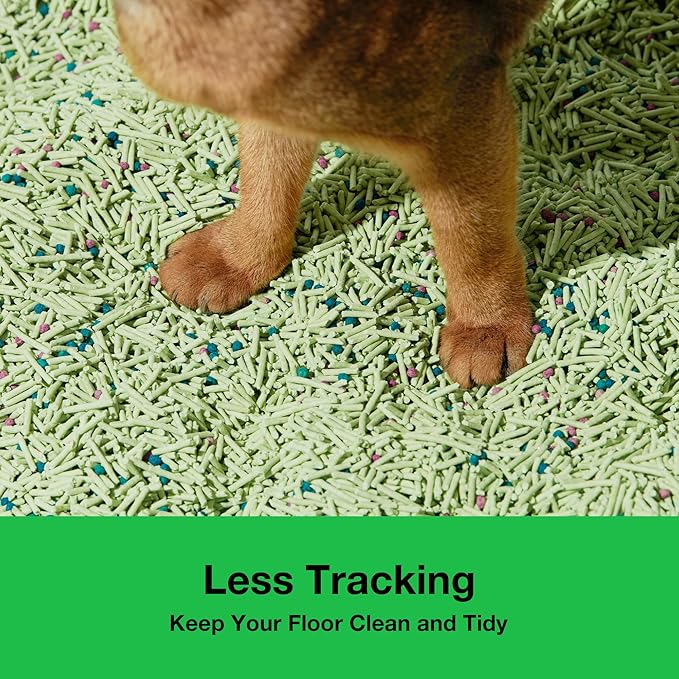VETRESKA Tofu Cat Litter, Natural Kitty Litter Strong Clumping Flushable Cat Litter Pellets Ultra Absorbent, Odor Control, Dust-Free, Low Tracking Eco-Friendly Tofu Litter, Greentea(5.5lb×4bags)