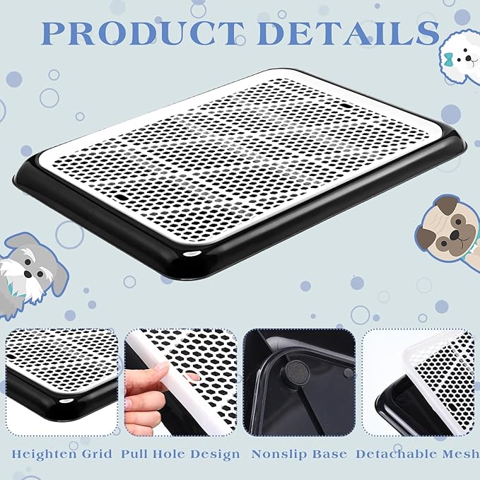 Mifoci 1 Pcs Dog Pee Pad Holder Potty Tray Portable Dog Litter Box Toilet Training for Indoor Outdoor Small Medium Large Pet Puppy