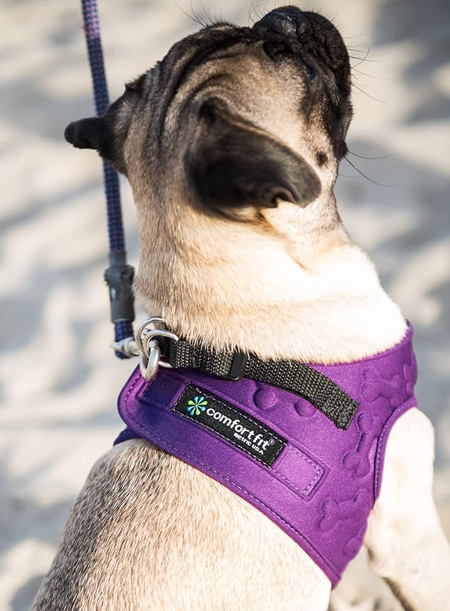 Comfort Fit Dog Harness No Pull with Adjustable Buckles Soft Padded Reflective Choke Step-in Pet Vest with Easy Control Handle for Small Medium Large Dogs & Puppies for Walking Running Training