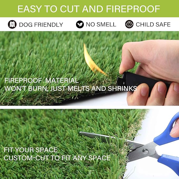 Fake Grass for Dogs to Pee On, Artificial Turf for Dogs, Grass Pee Pad for Dogs Potty Training, Premium 6x8FT Extra Large, Indoor Outdoor Turf Grass Pad for Dogs