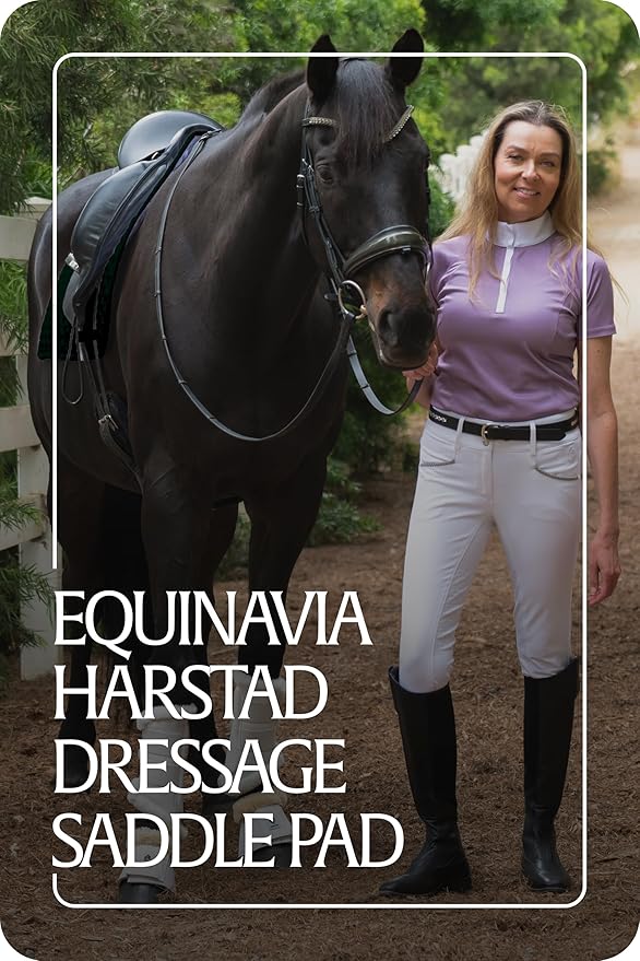 Equinavia Harstad Dressage Saddle Pad | Classic & Durable | Moisture-Wicking Tricot Backing