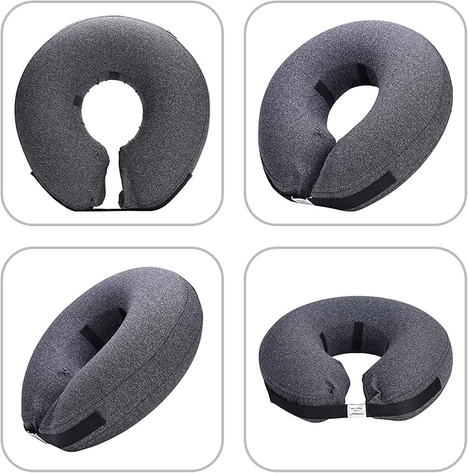 Katoggy Protective Inflatable Recovery Collar, Soft Blow-up Dog Cone Collar, Pet Donut Cone Collar, Comfy Elizabethan Collar After Surgery for Large Dog to Prevent from Biting & Scratching