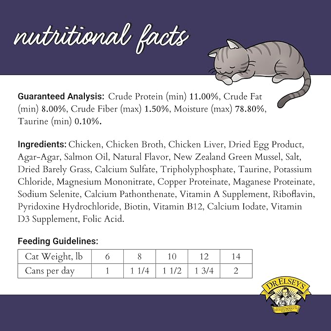 Dr. Elsey's cleanprotein Chicken Recipe Wet Cat Food, Pate 5.3 oz cans (Pack of 24)