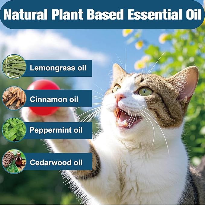 Flea Collar for Cats, Flea and Tick Collars for Kittens, Flea & Tick Treatment Prevention, Natural Essential Oil, 2 Pack, 16 Months Protection, One Size Fits All, Waterproof