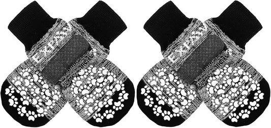 EXPAWLORER Anti Slip Dog Socks to Prevent Licking Paws, Dog Shoes for Hot Pavement, Dog Booties for Small Medium Large Senior Dogs, Traction Control Dog Boots & Paw Protectors for Hardwood Floors