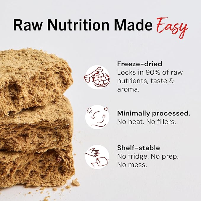 Stella & Chewy's Freeze-Dried Raw Dinner Patties - Beef Recipe - High Protein Grain-Free Puppy & Dog Food - Perfect For Picky Eaters - 14 oz