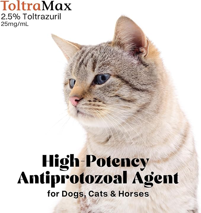 Toltrazuril 2.5% for Horses, Dogs, Cats, 60mL/2 Ounce, for Non-Food Chain Animals, Alfalfa