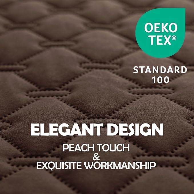 gogobunny 100% Double-Sided Waterproof Dog Bed Cover Pet Blanket Sofa Couch Furniture Protector for Puppy Large Dog Cat, Reversible (52x82 Inch (Pack of 1), Dark Chocolate/Light Chocolate)