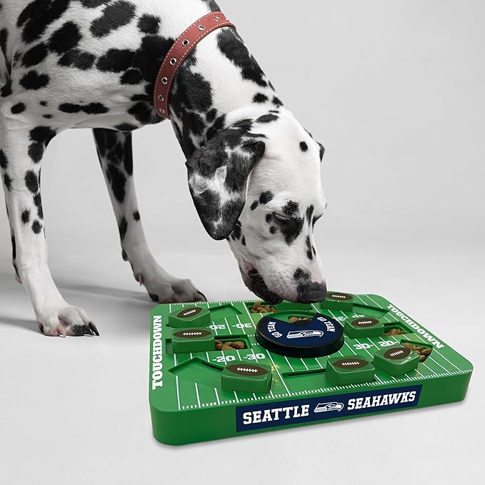 Pets First NFL Seattle Seahawks Large Puzzle Toy, Dog Puzzle Treat Toy, New Large Size, Interactive Dog Treat Toy, Dog Slow Feeding Toy