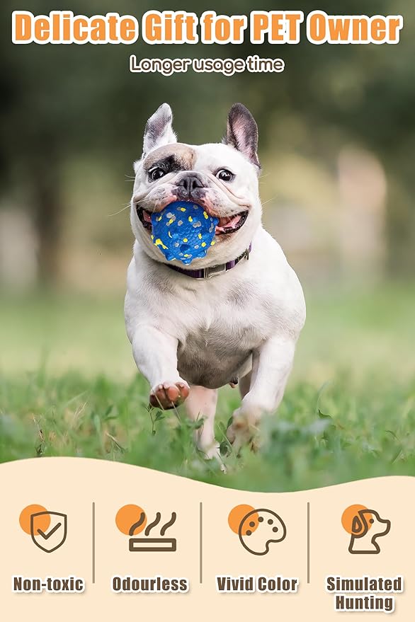 3.7'' Dog Balls for Dogs Aggressive Chewers Indestructible Tennis Durable Bouncy Interactive Dog Toy Balls for Fetch Game Floating Balls (Yellow Large)