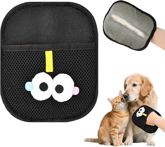 Electrostatic Pet Hair Remover, Pet Hair Remover Tool for Cats & Dogs, Cleaning Gloves for Carpet, Couch, Furniture, Car Seat, Double-Sided, Reusable, Washable (1 PCS)