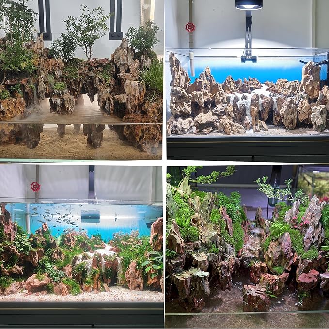 Dragon Stone Rock for Aquascaping,Aquarium Decor, Fish Tank Decorations,4-10 Inches Natural Ohko Stone for Fish Tank Landscaping (20 Pounds)