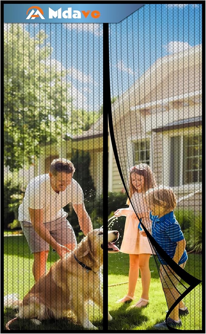 Magnetic Screen Door,Screen Door Mesh,Keep Bugs Out, Easy Install Works with Front Doors, Sliding Doors,Fit Door Size 32 x 78 Inches
