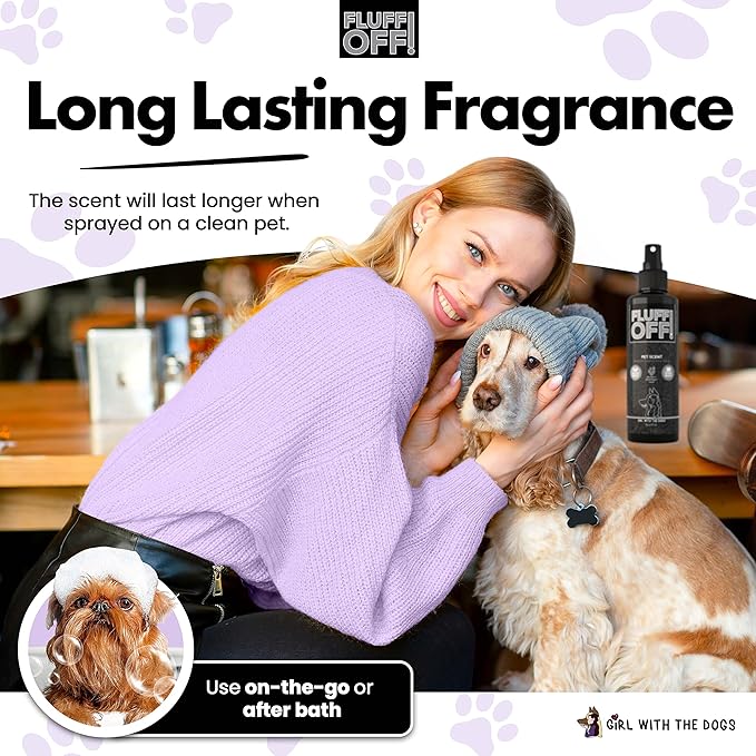 FLUFF OFF Pet Scent (Blueberry Bubblegum) 8 Oz - for Cats and Dogs - Made in USA