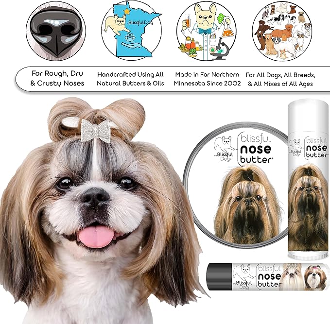 The Blissful Dog Shih Tzu Unscented Nose Butter, 2-Ounce