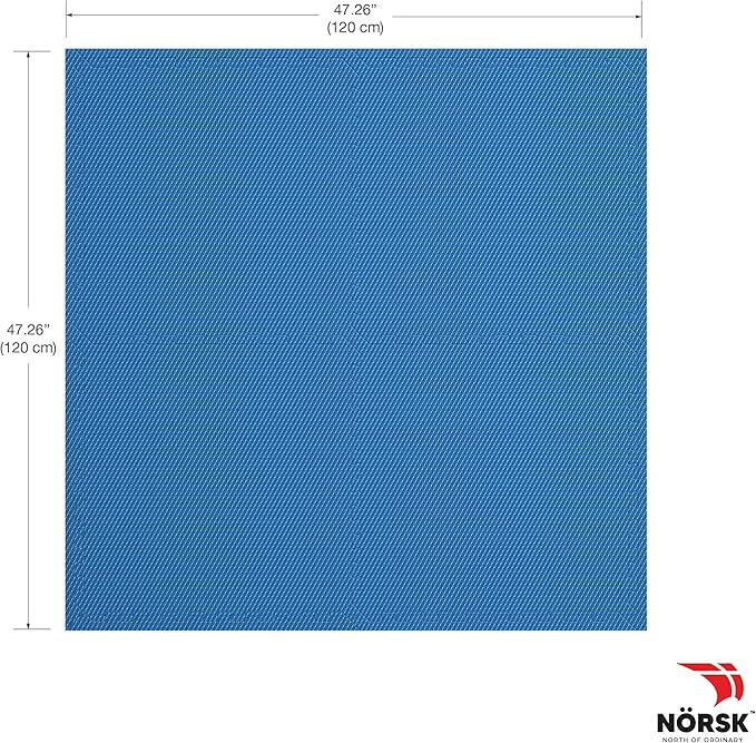 Norsk Reversible Gym Exercise Mats 3/4" Thick EVA Interlocking Foam Tiles, Perfect Gym Flooring for Home Gym,12 Tiles & 24 Trim Pieces, 48 Sq. Ft. Reversible, Dazzling Blue/Black