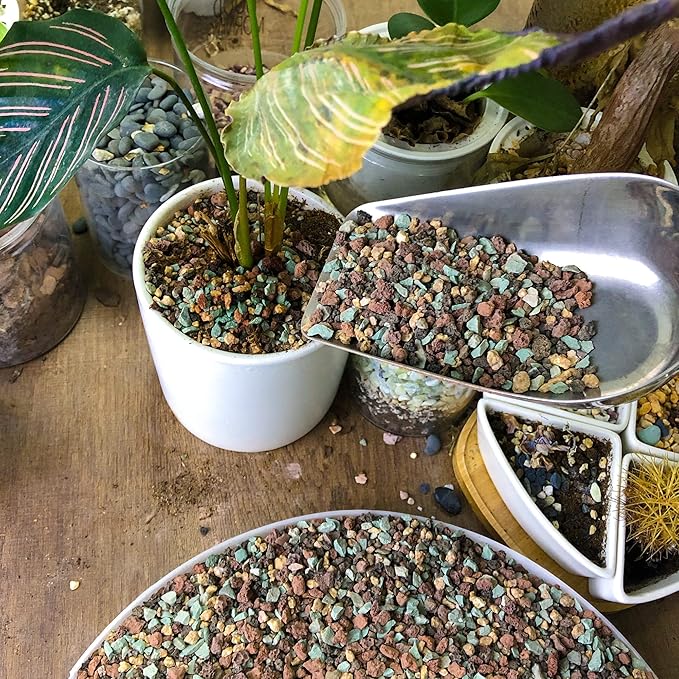 18lb Mix Horticultural Lava Rock Pebbles Pumice Potting Soil Amendment Succulent Cactus Bonsai Gritty Rock Decorative Gravel Plant Drainage Volcanic Rock for Aquarium Fairy Gardening Top Dressing