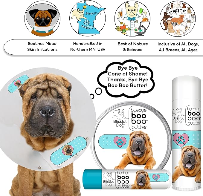 The Blissful Dog .50 oz Tube Chinese Shar Pei Booboo Butter