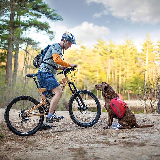 Kurgo Dog Saddlebag Backpack, Back Pack Dog Harness, Hiking Pack for Dogs, Packs for Pets to Wear, Camping & Travel Vest Harness, Reflective, Lightweight, Baxter Pack for Medium & Large Pets