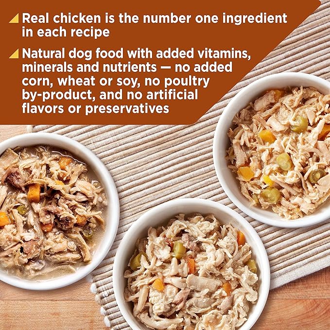 Nature's Recipe Nature’s Recipe 2.75 Ounce Grain Free Chicken & Beef, Chicken & Turkey, Chicken & Lamb Wet Dog Food Variety Pack, 12 Pack, 2 Count Case