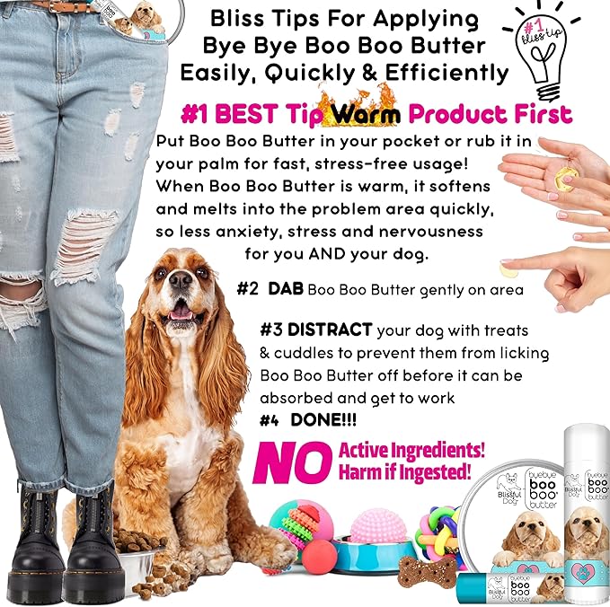 The Blissful Dog .50 oz Tube Cocker Spaniel Booboo Butter