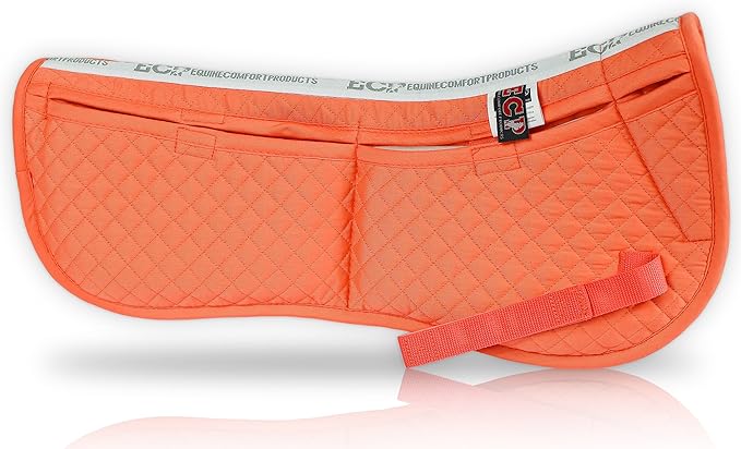 ECP Equine Comfort Products Adjustable Shock Absorbing Memory Foam Half Saddle Pad, Injury Prevention & Pressure Relief, Customizable Fit, Breathable for All Riding Styles