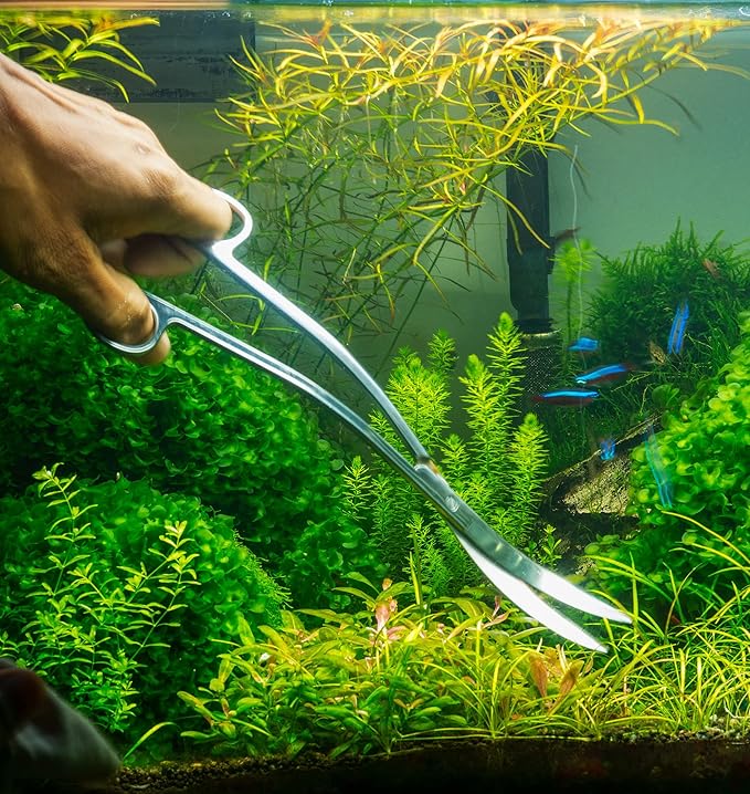Mandala Crafts Stainless Steel Aquascaping Tools Kit – Aquarium Plant Tools with Tweezers and Scissors for Fish Tanks, Hospital Tanks, Goldfish Bowls, Aquariums, and Terrariums