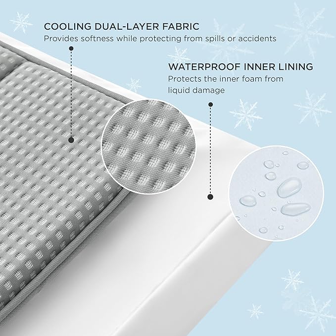 Bedsure Cooling Dog Bed for Medium Dogs - Orthopedic Flat Puppy Beds with Removable Washable Cover, Egg Crate Foam Pet Mat, Suitable for Pet Up to 35 lbs