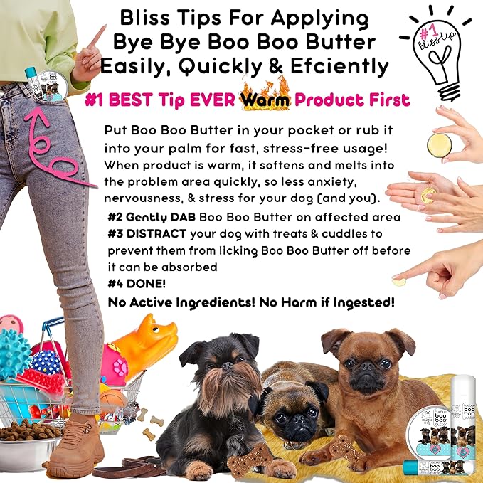 The Blissful Dog Brussels Griffon Boo Boo Butter, 16 oz.