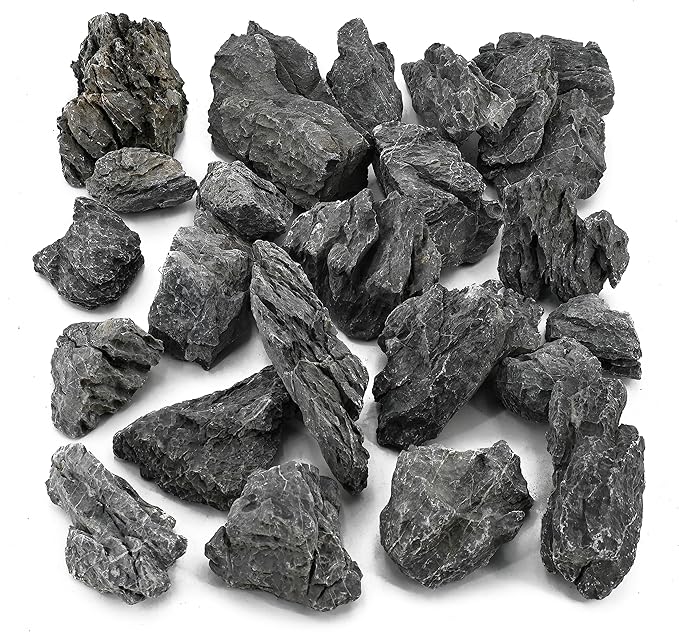 Unocho Seiryu Rock Stone Aquarium Rocks 40LB Fish Tank Rocks for Aquariums Landscaping Model Tank Decoration Aquarium Miniature and Fairy Garden-3 to 12 inches